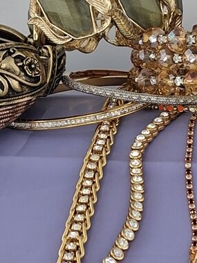 Goldtone Lot Of Vintage Bracelets 25 Pieces